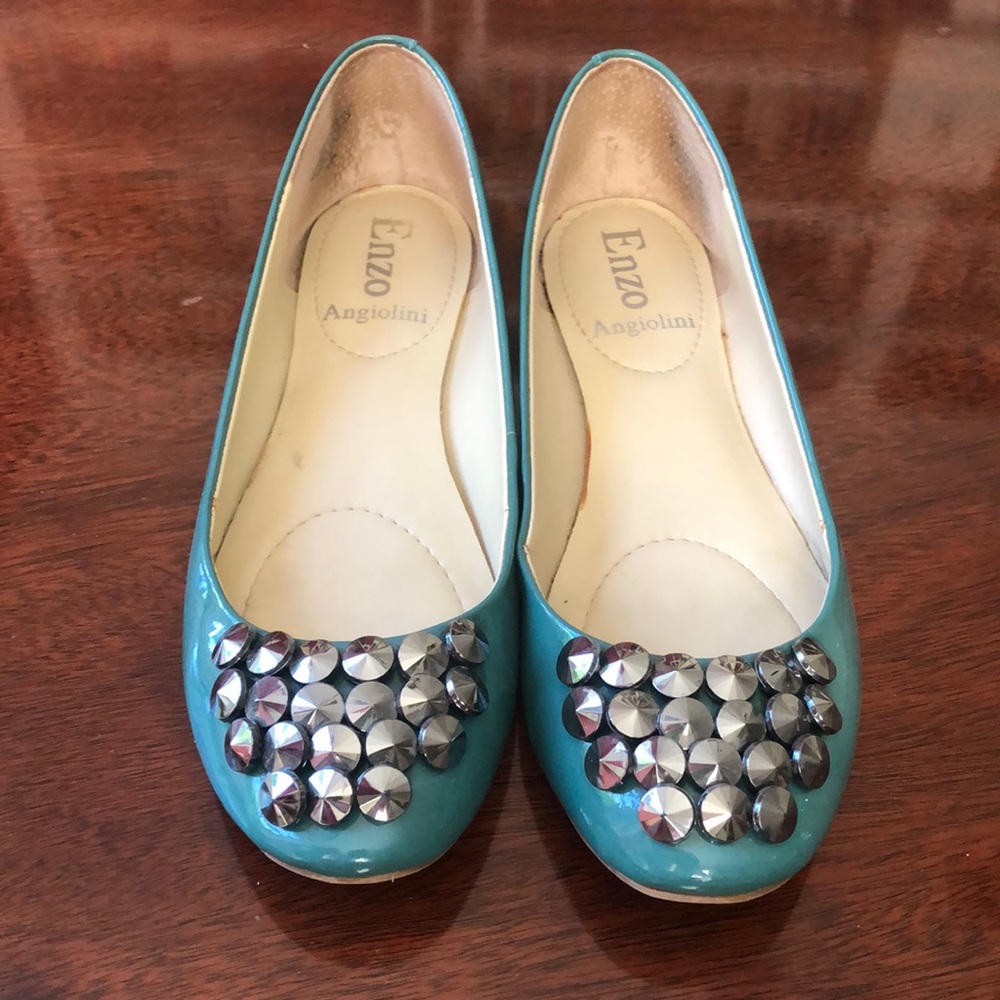 Blue Ballet Flats